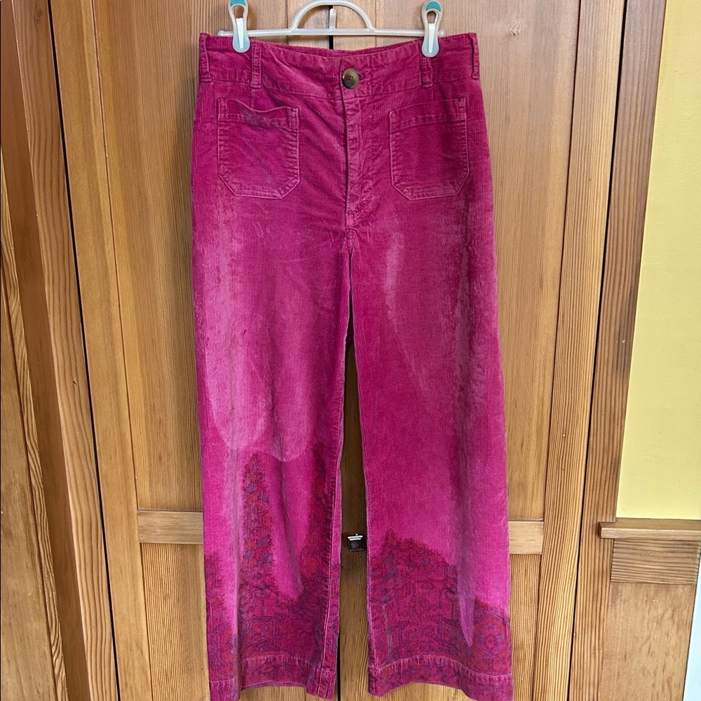 Pilcro for Anthropologie Pink Corduroy The Skipper Pants/ Size 26